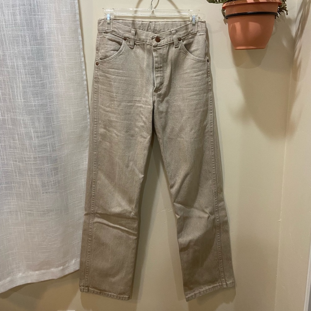 Vintage Wrangler jean pants in tan ecru beige